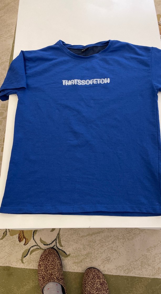 Mavi Baskılı Kısa Kollu Hamile Tişört - Görsel 2