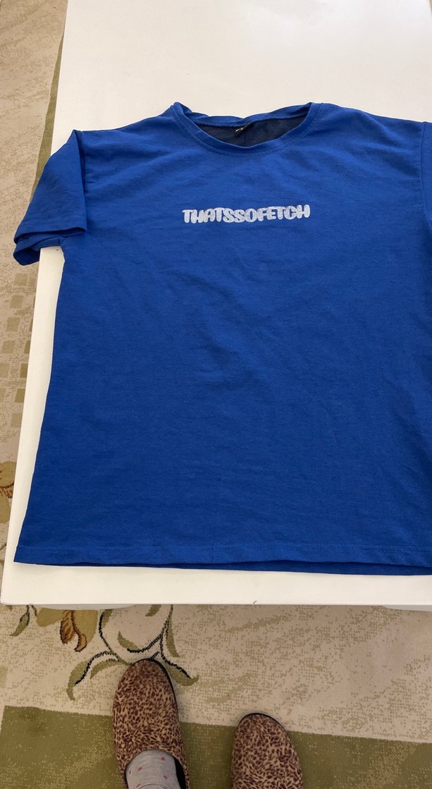 Mavi Baskılı Kısa Kollu Hamile Tişört - Görsel 3