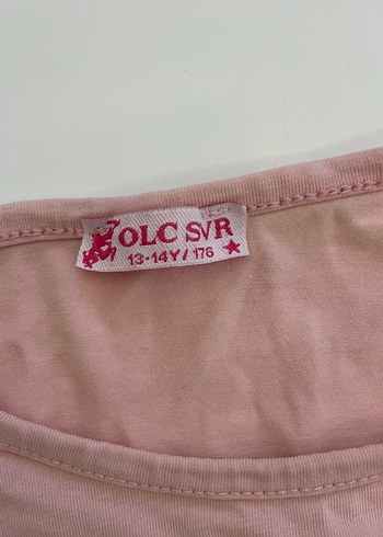 Pembe Baskılı Kız Tişörtü, Kısa Kollu, Rahat Kesim - Görsel 3