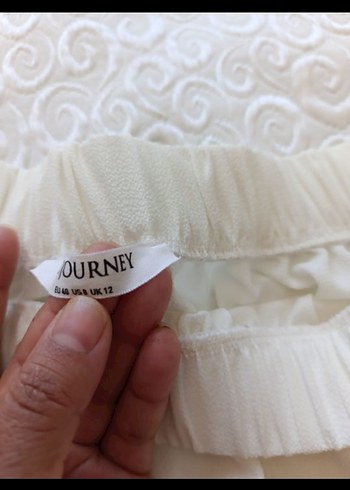 Dantel Detaylı Beyaz Bohem Bluz - Görsel 3