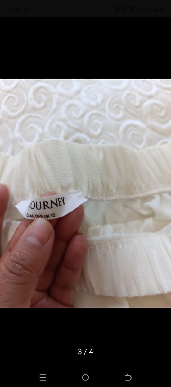 Dantel Detaylı Beyaz Bohem Bluz - Görsel 3