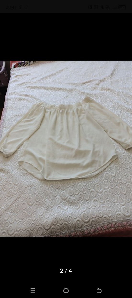 Dantel Detaylı Beyaz Bohem Bluz - Görsel 2