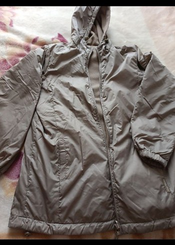 Gri Kapüşonlu Kadın Ceket - Görsel 2