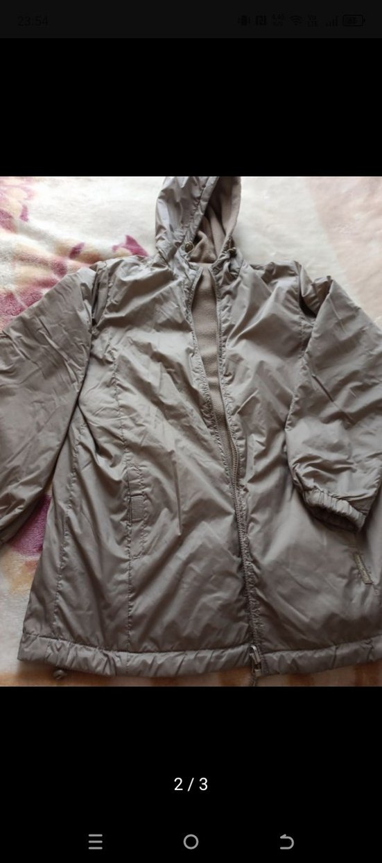 Gri Kapüşonlu Kadın Ceket - Görsel 2