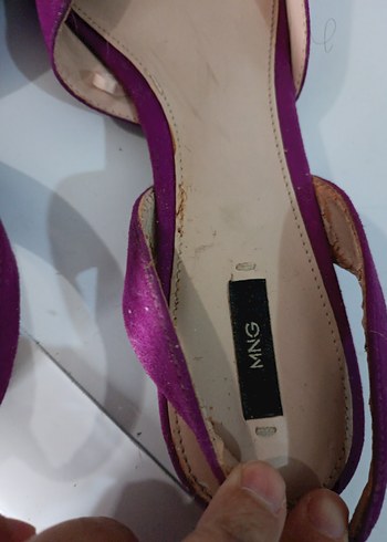 Mor Süet Stiletto Kadın Topuklu Ayakkabı - Görsel 4