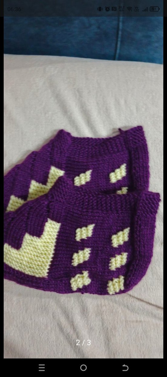 Mor Örgü  Patik - Görsel 2