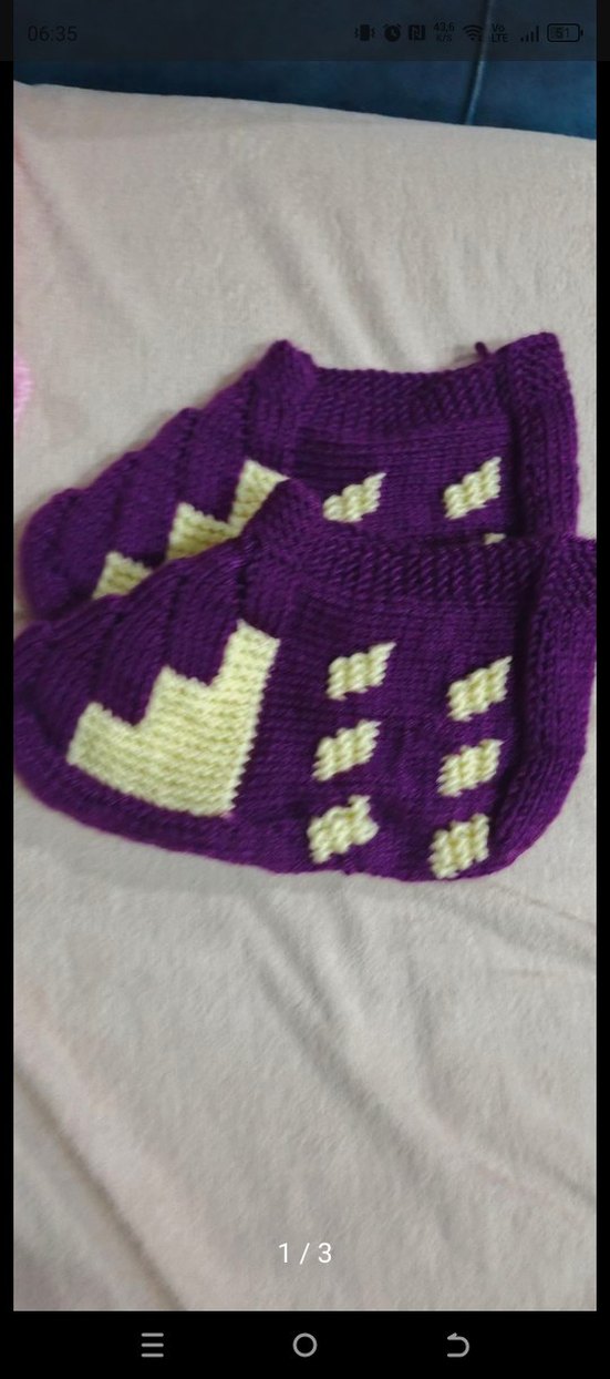 Mor Örgü  Patik - Görsel 3