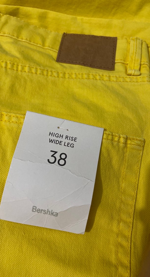 Sarı Kadın Boyfriend Pantolon Midi Boy - Görsel 3