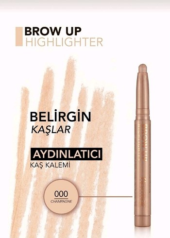 Beden Renk flormar asansörlü aydınlatıcı kaş kalemi 000 Champagne 1.4 G