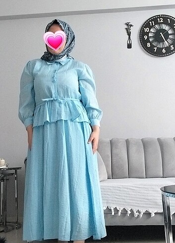 Bebe mavisi ikili etekli takım