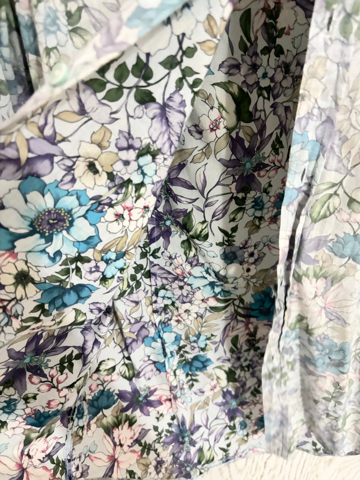 Gri Çiçek Desenli Uzun Kollu Erkek Gömlek - Görsel 3