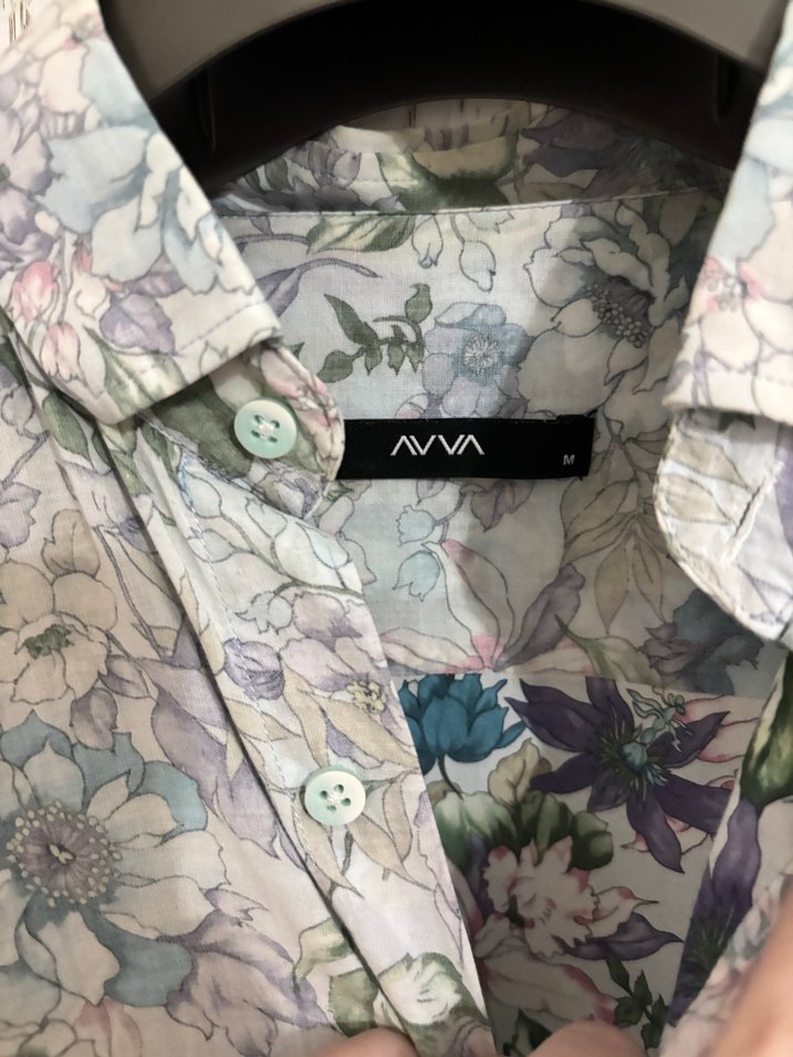 Gri Çiçek Desenli Uzun Kollu Erkek Gömlek - Görsel 2