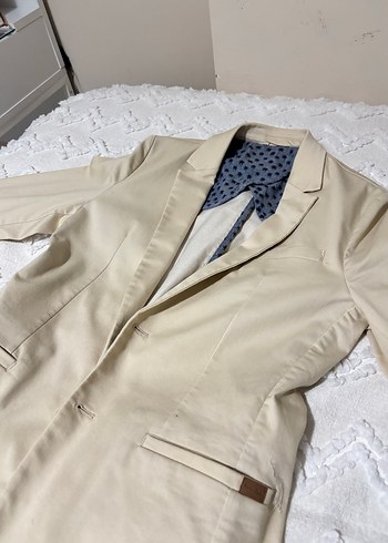 Bej Erkek Düğmeli çocuk Ceket - Görsel 2