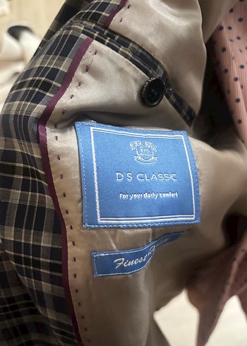 DS damat Gri Ekoseli Düğmeli Erkek Ceket - Görsel 3