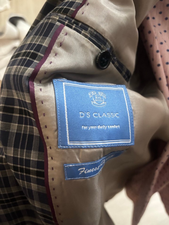 DS damat Gri Ekoseli Düğmeli Erkek Ceket - Görsel 3