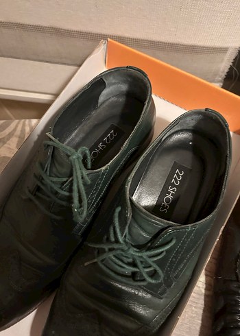 Haki Deri Erkek Klasik Bağcıklı Ayakkabı - Görsel 3