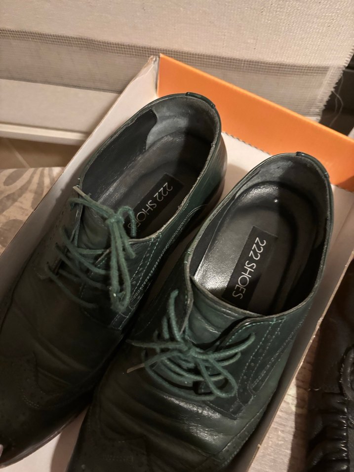 Haki Deri Erkek Klasik Bağcıklı Ayakkabı - Görsel 3