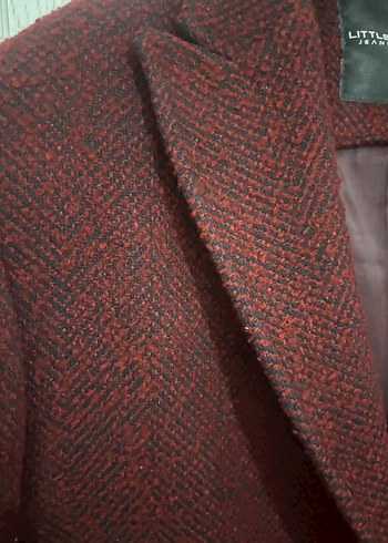 Bordo Düğmeli Yün Erkek Klasik Ceket - Görsel 4