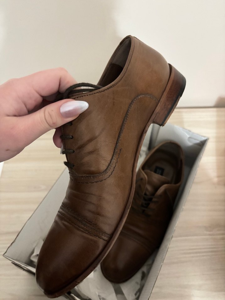 Kahverengi Deri Klasik Erkek Ayakkabı - Görsel 3