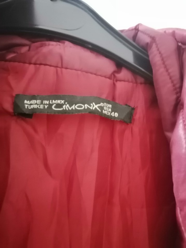 Bordo Uzun Kollarsız Fermuarlı Kadın Yelek - Görsel 4