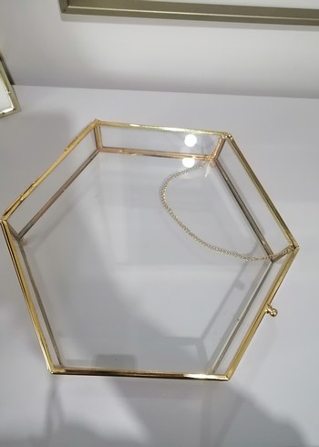 Altıgen Altın Renk Makyaj Organizeri - Görsel 3