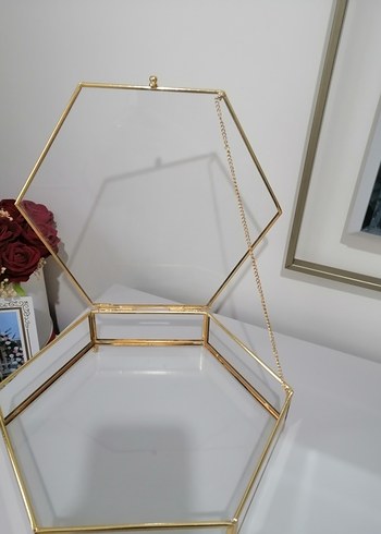 Altıgen Altın Renk Makyaj Organizeri - Görsel 2