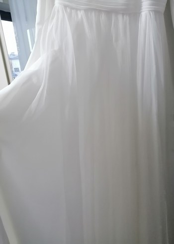 Uzun Kollu Beyaz nikah elbisesi - Görsel 7