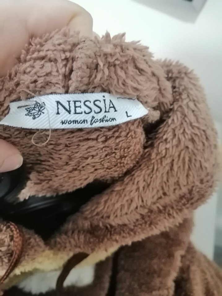 Kahverengi Uzun Kollu Kapüşonlu Kadın Sweatshirt - Görsel 4