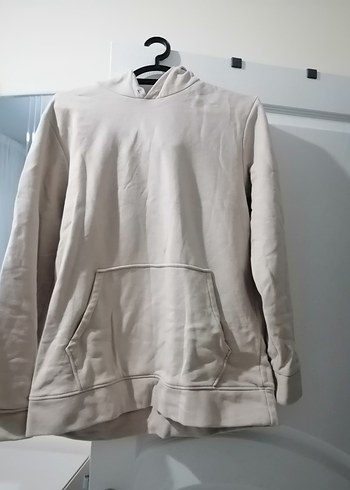 Kadın Gri Kapüşonlu Rahat Kesim Sweatshirt - Görsel 2