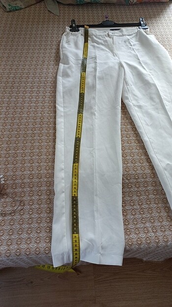 42 Beden Yazlık beyaz tuvit pantalon