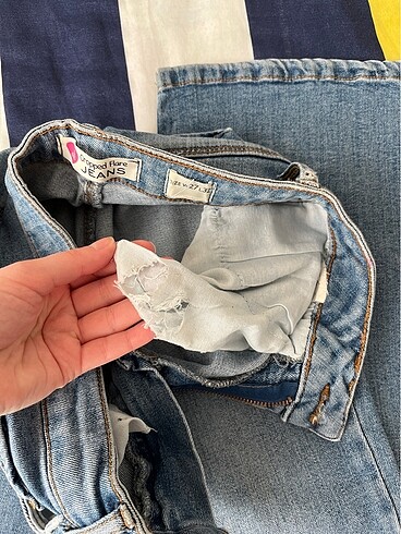 27 Beden mavi Renk Koton flare jean vintage