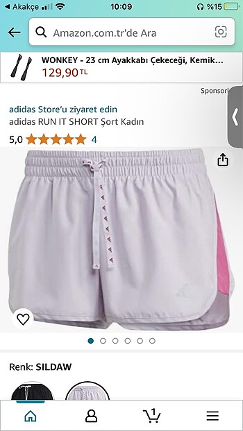 Adidas Run it Short - Kadın Şortu