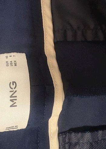 Kadın Lacivert Regular Fit Kumaş Pantolon - Görsel 3