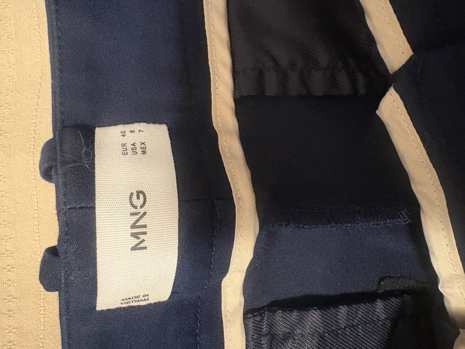 Kadın Lacivert Regular Fit Kumaş Pantolon - Görsel 3