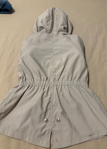 Kız Çocuk Kapüşonlu Düğmeli yağmurluk - Görsel 8