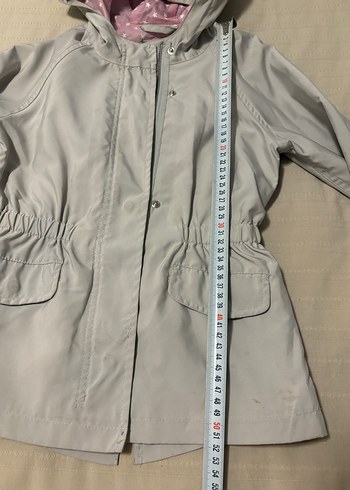 Kız Çocuk Kapüşonlu Düğmeli yağmurluk - Görsel 6