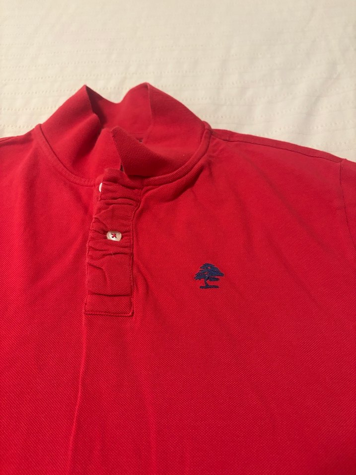 Kırmızı Düğmeli Erkek Polo Tişört - Görsel 2
