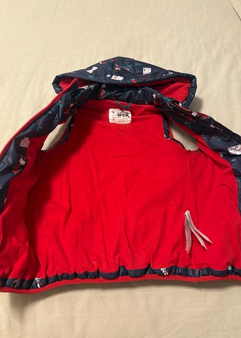 Kız Çocuk Kapüşonlu Desenli Fermuarlı Yelek - Görsel 8