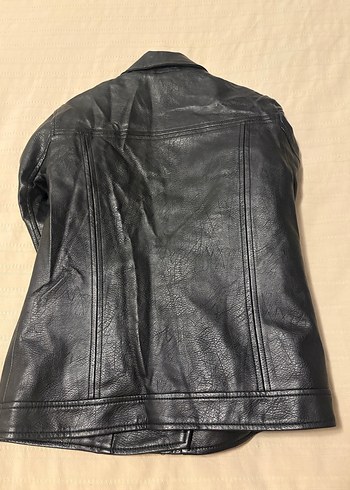 Kız çocuk Siyah Deri Biker Ceket - Görsel 7