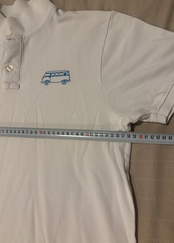 Beyaz Düğmeli Erkek Polo Tişört - Görsel 6