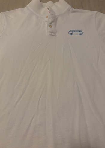 Beyaz Düğmeli Erkek Polo Tişört - Görsel 5