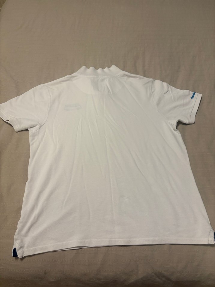 Beyaz Düğmeli Erkek Polo Tişört - Görsel 4