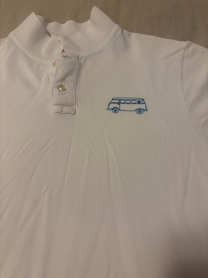 Beyaz Düğmeli Erkek Polo Tişört - Görsel 2