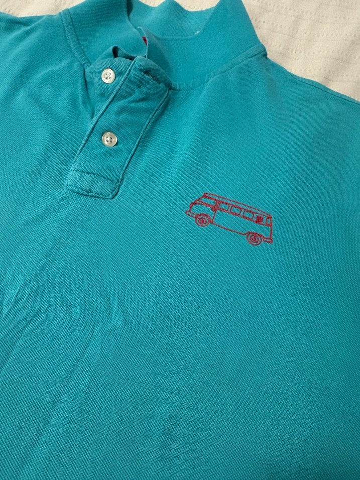 Erkek Turkuaz Kısa Kollu Polo Tişört - Görsel 4