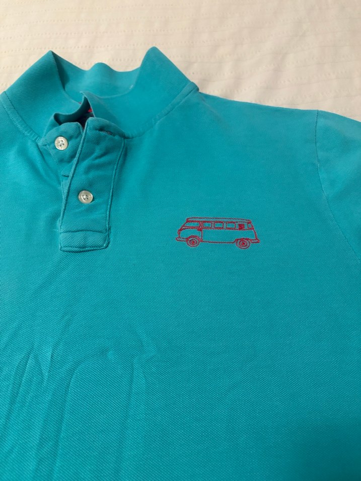 Erkek Turkuaz Kısa Kollu Polo Tişört - Görsel 2