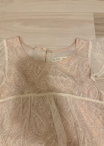 Zara Kız Çocuk Dantel Bohem Elbise - Görsel 3