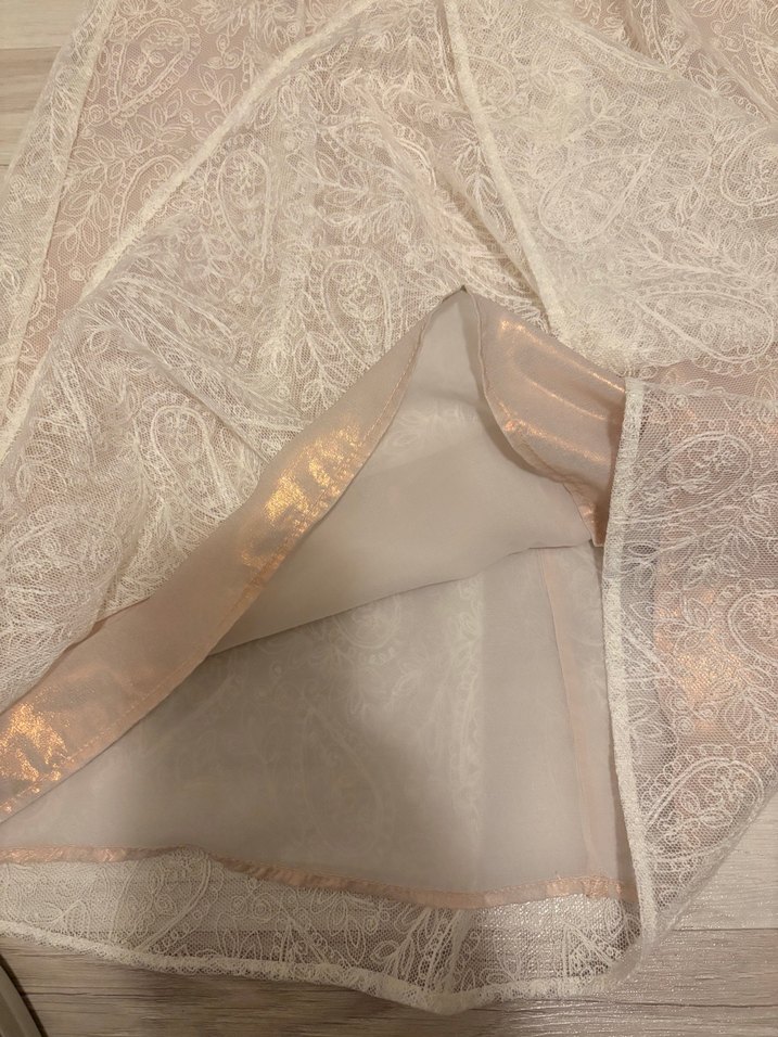 Zara Kız Çocuk Dantel Bohem Elbise - Görsel 4