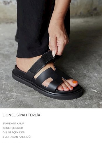 LiONEL Siyah Platform Terlik - Görsel 2