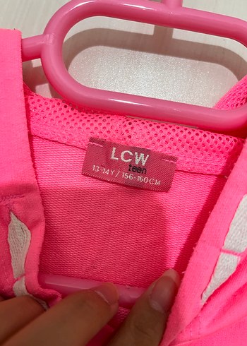 Kız Çocuk Kapüşonlu Pembe süveter - Görsel 2