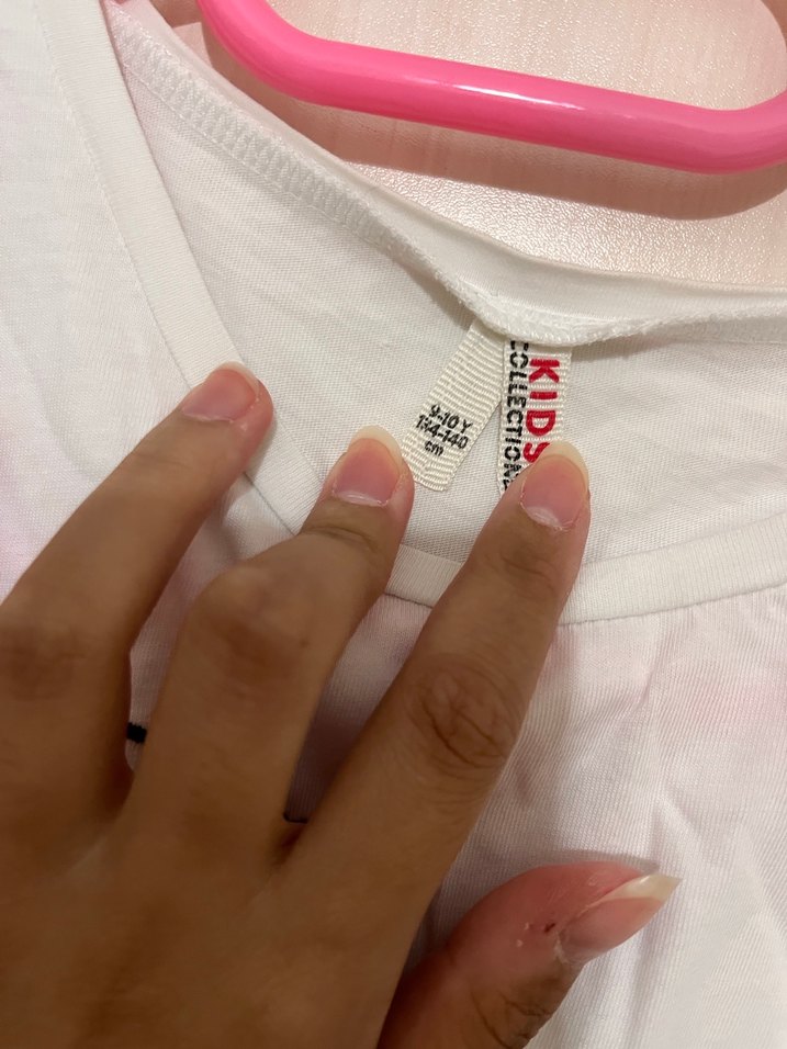 Beyaz Pamuklu kız çocuk Tişört - Görsel 2